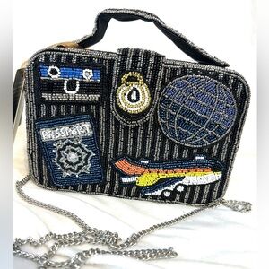 🛫🌏MADE IN INDIA Viral Beaded Travel Themed Crossbody Bag🌏🛫NWT